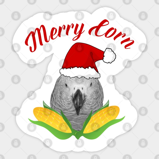 Merry Corn Sticker by Einstein Parrot